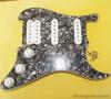 STRATOCASTER ELECTRIC GUITAR PICKGUARD HSS BLACK PEARL LOADED WITH WHITE PARTS